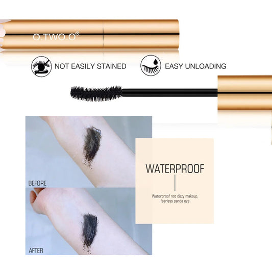 O.TWO.O 3D Mascara Lengthening Black Lash Eyelash Extension Eye Lashes Brush Beauty Makeup Long-wearing Gold Color Mascara Veloria