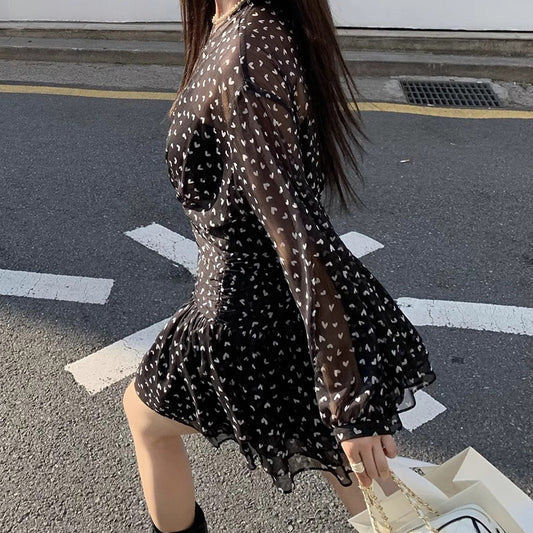 Elegant Waist-cinching Short Skirt French-style Dress For Women Veloria