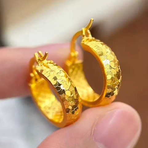 Crushed Ice Earrings For Women Ear Jewelry