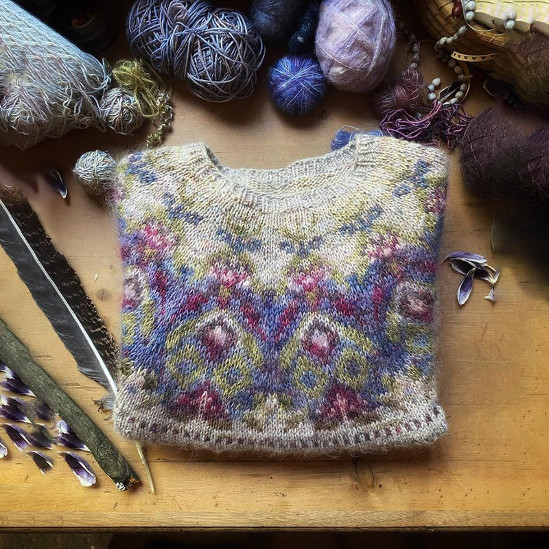 Womens Casual All-Match 3D Digital-Print Crew-Neck Top