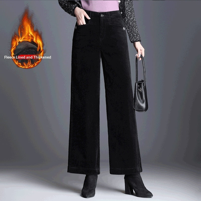 Women's Loose-fitting New Velvet-lined Casual Pants Veloria