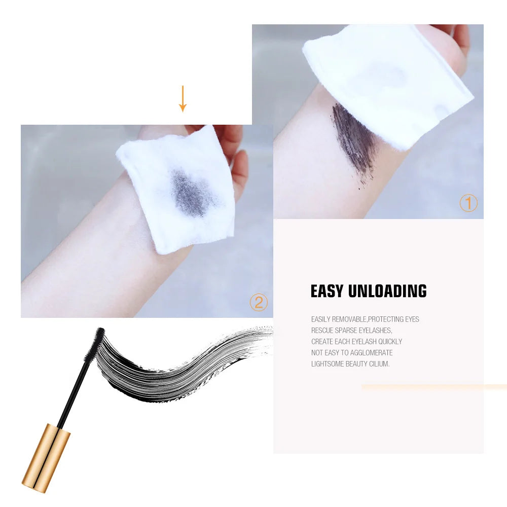 O.TWO.O 3D Mascara Lengthening Black Lash Eyelash Extension Eye Lashes Brush Beauty Makeup Long-wearing Gold Color Mascara Veloria