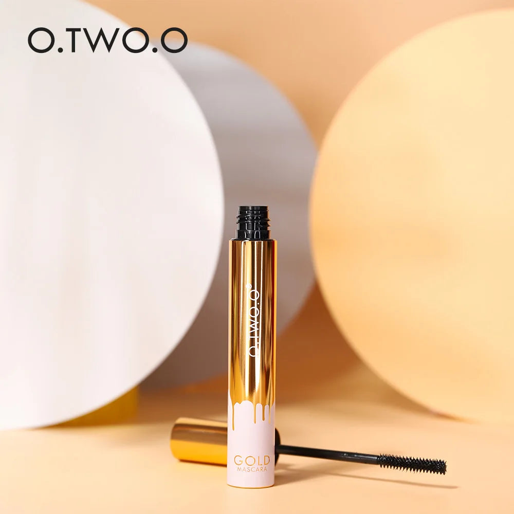 O.TWO.O 3D Mascara Lengthening Black Lash Eyelash Extension Eye Lashes Brush Beauty Makeup Long-wearing Gold Color Mascara Veloria