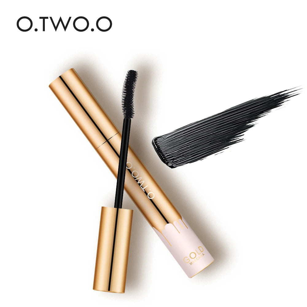 O.TWO.O 3D Mascara Lengthening Black Lash Eyelash Extension Eye Lashes Brush Beauty Makeup Long-wearing Gold Color Mascara Veloria