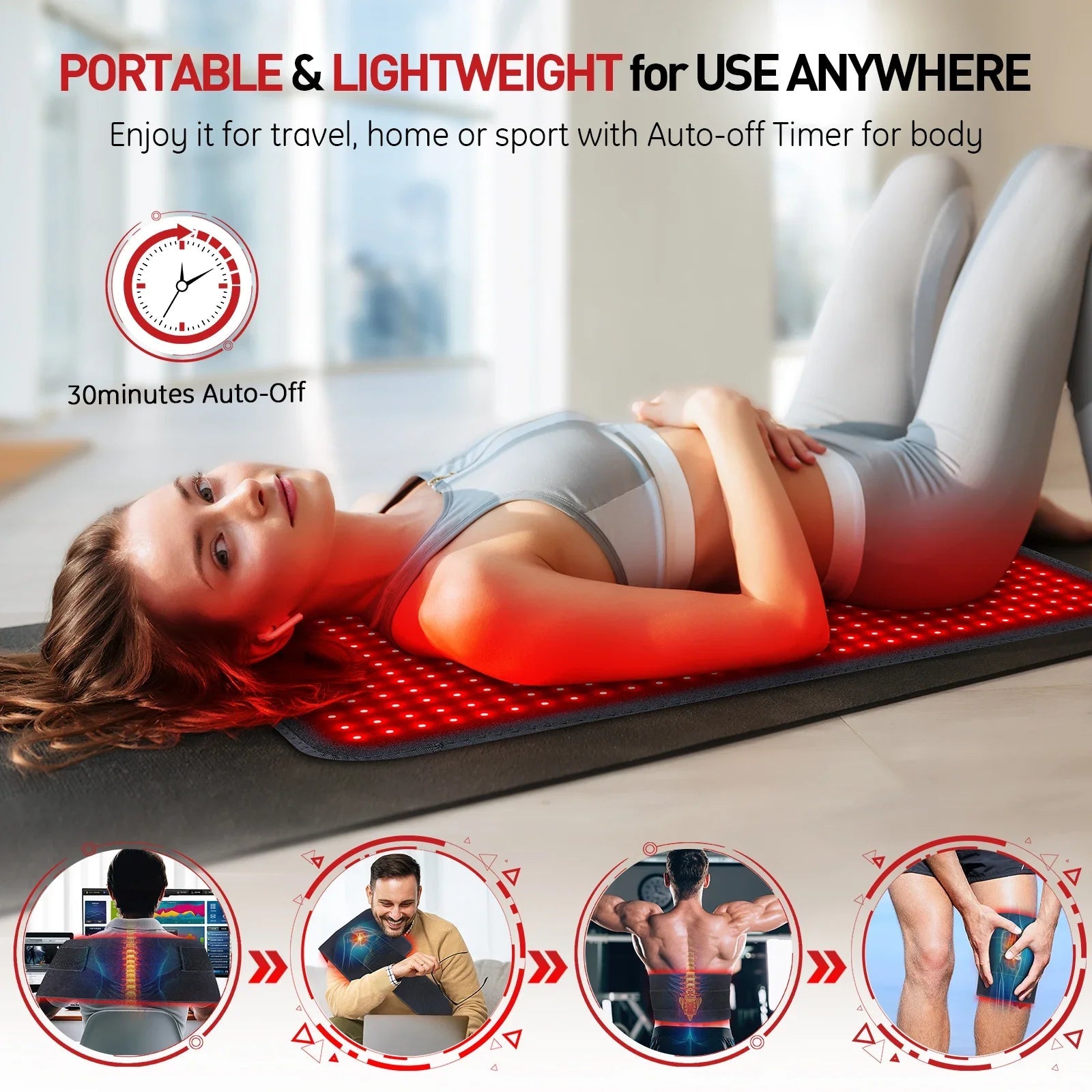 Upgraded Red Light Therapy Heating Pad Veloria