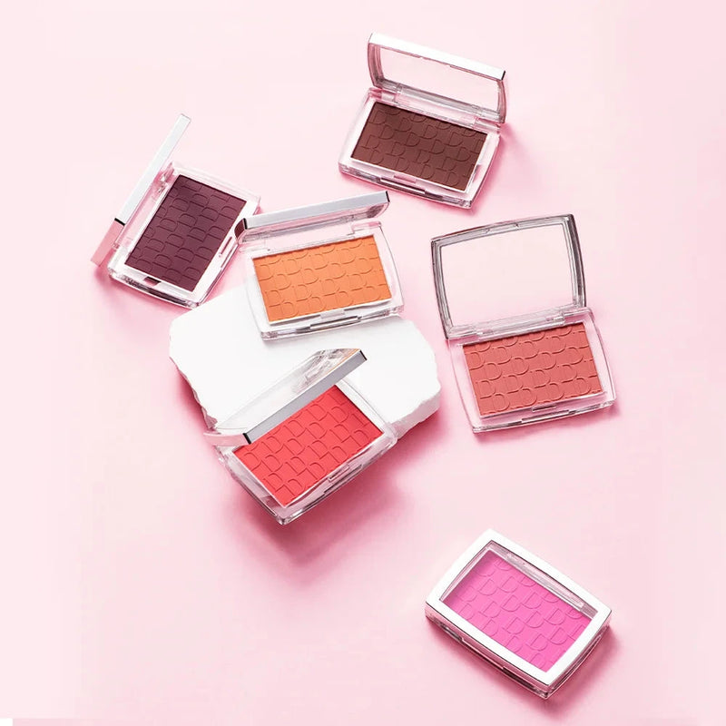 Face Blusher Matte Natural Cheek Tint Brighten Face Pink Red Face Contouring Cosmetics Blush Powder Soft Female Makeup Veloria