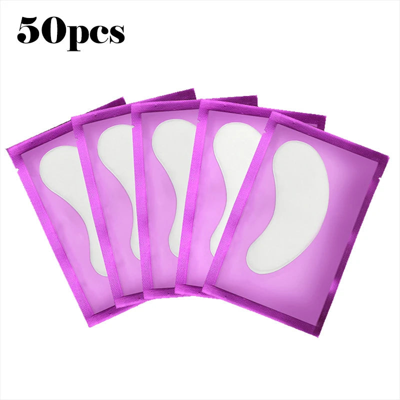 50 Pieces Of Hydrogel Eyelash Patch Grafting Eyelashes Isolating Pad Eyelash Patch Beauty  Moisturizing Eye Mask for Long-lastin Veloria
