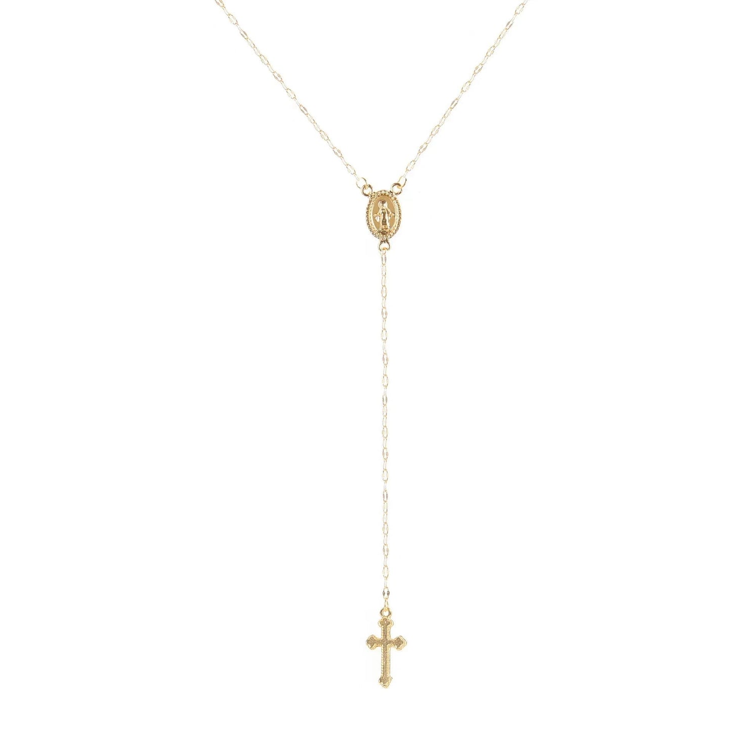 Fashion Christian Cross Necklace For Women Religious Rosary Pendant Gold Silver Color Chain Choker Female Jewelry Accessories Veloria