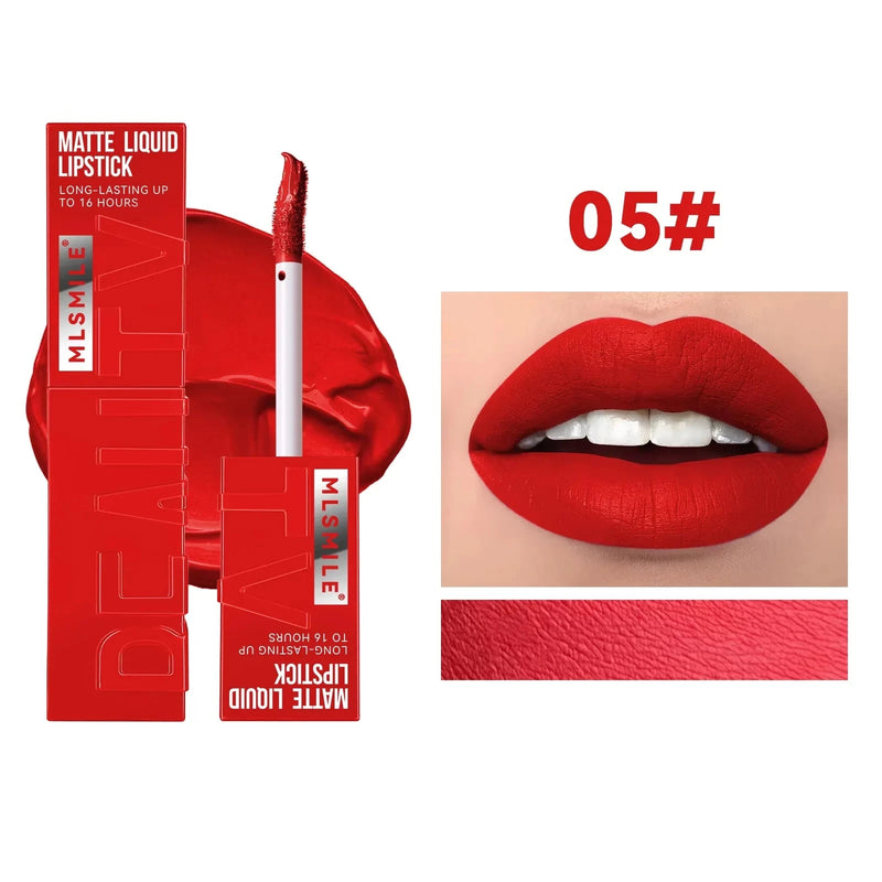Long Lasting Velvet Matte Lip 6 Colors Gloss Waterproof Non-stick Cup Sexy Nude Red Pink Liquid Lipstick Lips Makeup Cosmetic Veloria