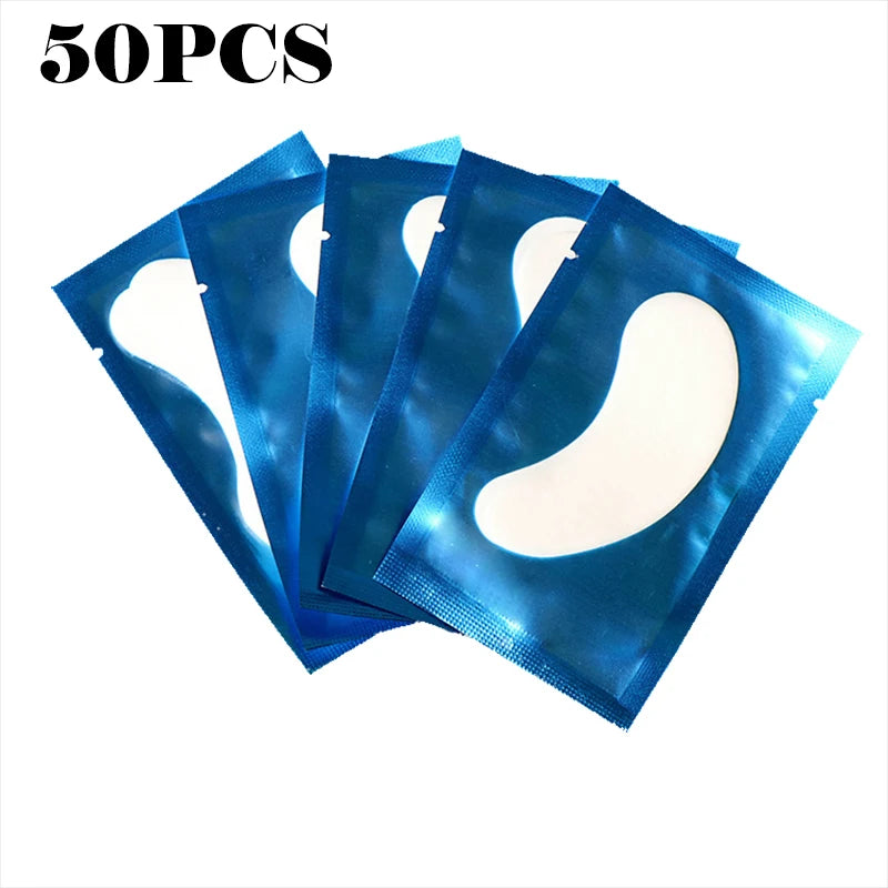 50 Pieces Of Hydrogel Eyelash Patch Grafting Eyelashes Isolating Pad Eyelash Patch Beauty  Moisturizing Eye Mask for Long-lastin Veloria