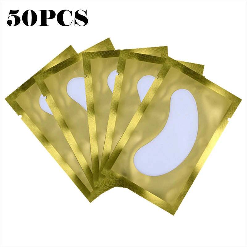50 Pieces Of Hydrogel Eyelash Patch Grafting Eyelashes Isolating Pad Eyelash Patch Beauty  Moisturizing Eye Mask for Long-lastin Veloria
