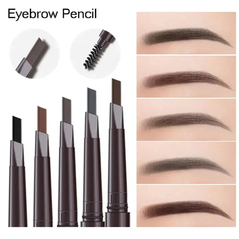 2 in 1 Eyebrow pencil professional Cosmetics makeup for women 5 Colors Waterproof Eyebrow Tattoo brush Long Lasting eyebrow pen Veloria