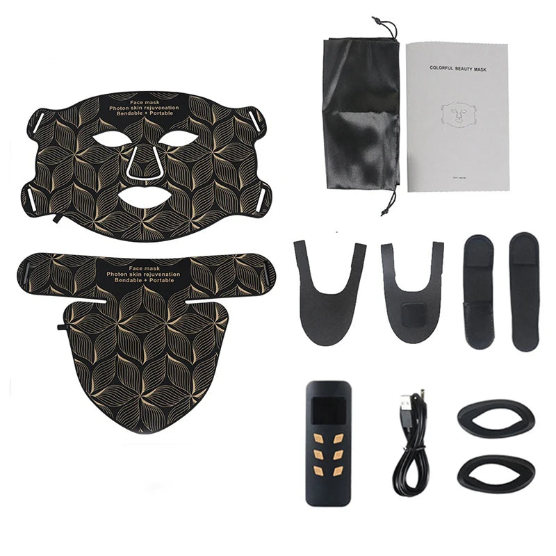 8-Color LED Facial Mask with Neck Veloria