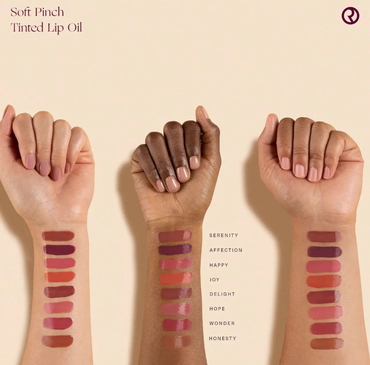 Rare Beauty Soft Pinch Tinted Lip Oil Stain Lip Gloss Delight Hope Happy Wonder Liquid Blush Makeup Cosmetics Face Eye Blusher Veloria