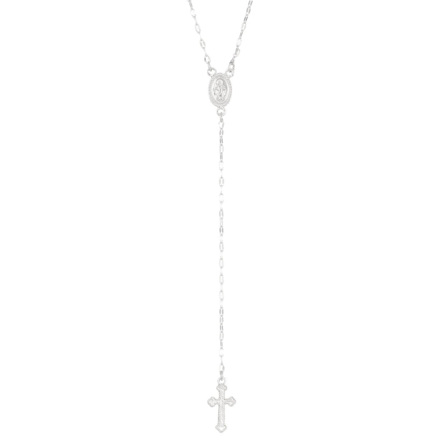 Fashion Christian Cross Necklace For Women Religious Rosary Pendant Gold Silver Color Chain Choker Female Jewelry Accessories Veloria
