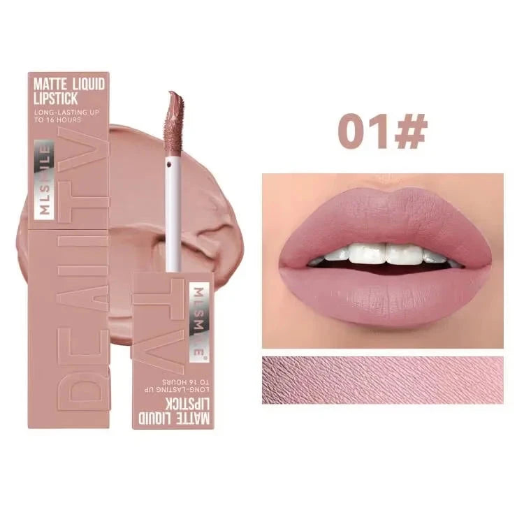 Long Lasting Velvet Matte Lip 6 Colors Gloss Waterproof Non-stick Cup Sexy Nude Red Pink Liquid Lipstick Lips Makeup Cosmetic Veloria