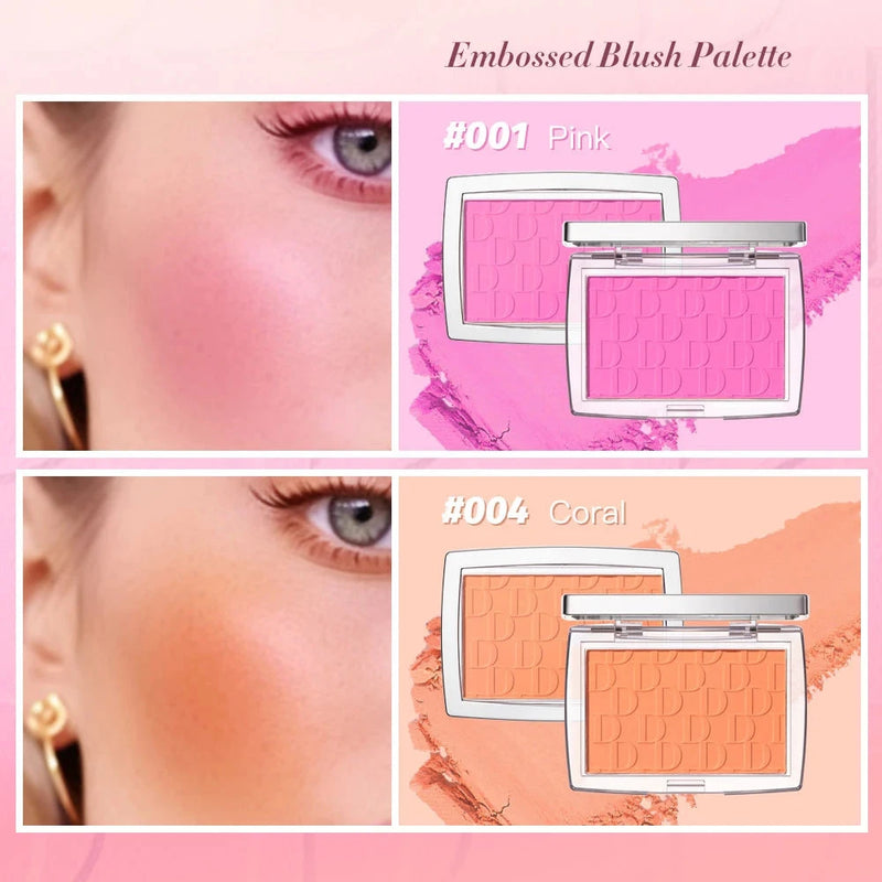 Face Blusher Matte Natural Cheek Tint Brighten Face Pink Red Face Contouring Cosmetics Blush Powder Soft Female Makeup Veloria