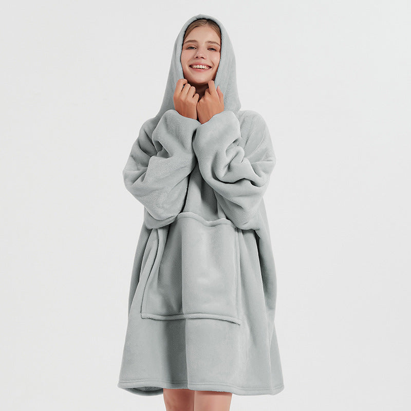 Thickened Casual Long-sleeve Zippered Blanket Loungewear Veloria