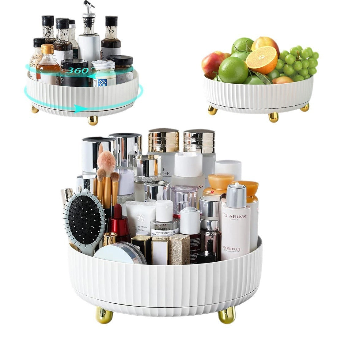 Plastic Cosmetics Rotating Storage Box Veloria