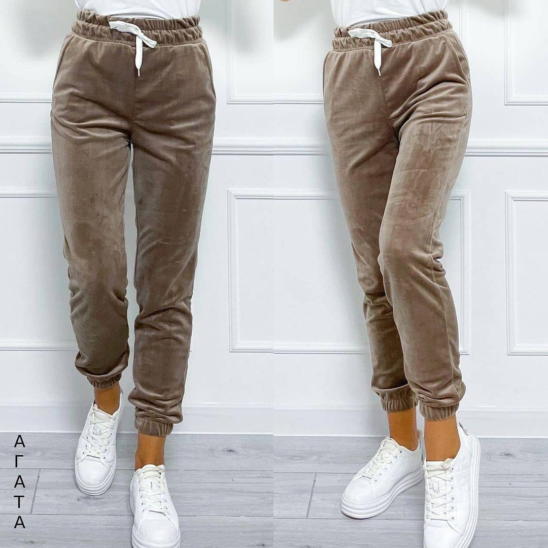 Versatile Women's Jogger Pants With Elastic Waistband And Drawstring, Korean-style Velvet Casual Pants, Sportswear Veloria